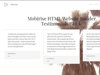 Mobirise HTML Website Builder - Testimonials Block