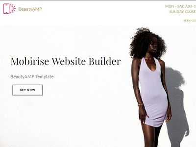 Mobirise Website Builder - BeautyAMP Template