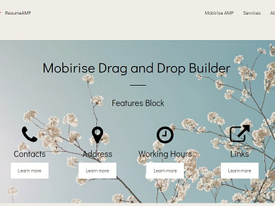 Mobirise Drag and Drop Builder - Features Block bootstrap builder css design digital download free html5 mobile mobirise responsive software template web webdesign webdevelopment website website builder website creator website maker