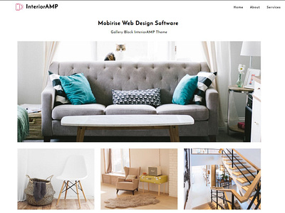 Mobirise Web Design Software - Gallery Block InteriorAMP Theme