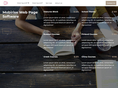 Mobirise Web Page Software - Features Block School Theme bootstrap builder css design download free html html5 mobile mobirise responsive software template web webdesign webdevelopment website website builder website creator website maker
