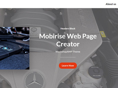 Mobirise Web Page Creator - Headers Block of  WorkshopAMP Theme