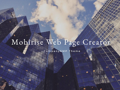 Mobirise Web Page Creator -  CompanyAMP Theme