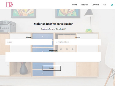 Mobirise Best Website Builder -  Contacts Form of SimpleAMP