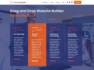 Drag and Drop Website Builder -  Features Block