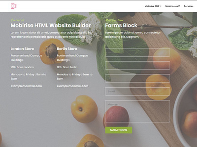 Mobirise HTML Website Builder - Forms Block OrganicAMP bootstrap builder design digital download free html html5 illustration mobile mobirise responsive software template webdesign webdevelopment website website builder website creator website maker