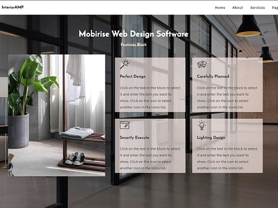 Mobirise Web Design Software - Features Block of InteriorAMP bootstrap builder design digital download free html5 illustration mobile mobirise responsive software template web webdesign webdevelopment website website builder website creator website maker