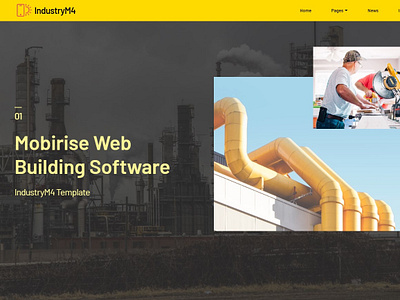 Mobirise Web Building Software - IndustryM4 Template bootstrap builder css design download free html html5 mobile mobirise responsive software template web webdesign webdevelopment website website builder website creator website maker