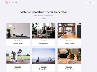 Mobirise Bootstrap Theme Generator - Features Block