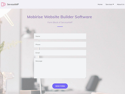 Mobirise Website Builder Software - Form Block of ServiceAMP bootstrap builder css3 design digital download free html5 illustration mobile mobirise responsive software template webdesign webdevelopment website website builder website creator website maker