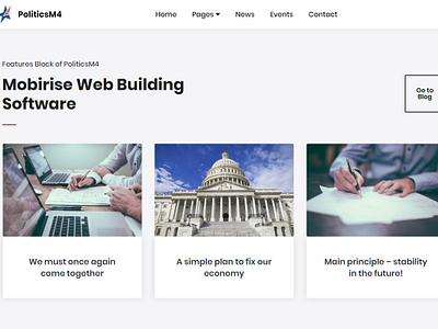 Mobirise Web Building Software - Features Block of PoliticsM4 bootstrap design digital download free html html5 mobile mobirise responsive site software template web webdesign webdevelopment website website builder website creator website maker