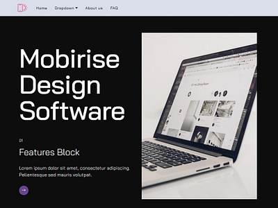 Mobirise Design Software - Features Block Strategy Template