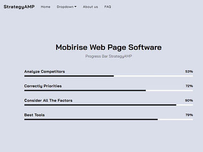 Mobirise Web Page Software -  Progress Bar StrategyAMP