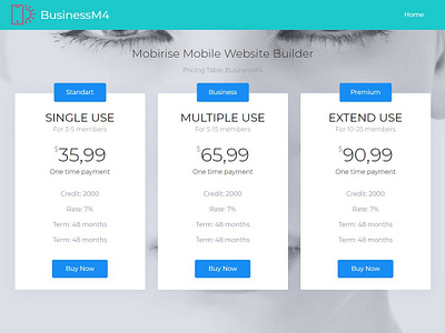 Mobirise Mobile Website Builder — Pricing Table BusinessM4 bootstrap builder design digital download free html5 illustration logo mobile mobirise responsive software template webdesign webdevelopment website website builder website creator website maker