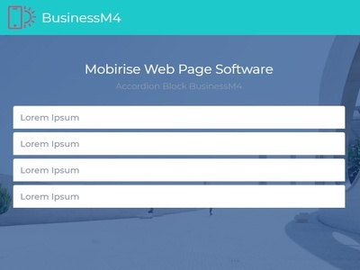 Mobirise Web Page Software —  Accordion Block BusinessM4