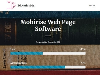 Mobirise Web Page Software — Progress Bar EducationM4 bootstrap builder clean design digital download html5 jquery mobile mobirise responsive software template web webdesign webdevelopment website website builder website creator website maker