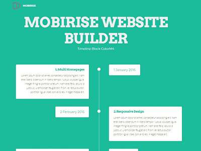 Mobirise Website Builder —  Timeline Block ColorM4