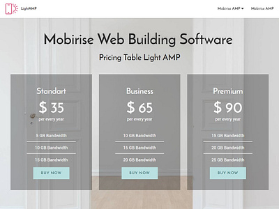 Mobirise Web Building Software — Pricing Table Light AMP bootstrap builder clean design digital download free html illustration mobile mobirise responsive software template webdesign webdevelopment website website builder website creator website maker