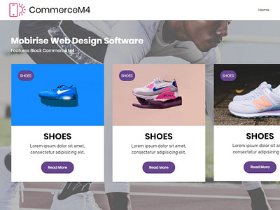 Mobirise Web Design Software —  Features Block Commerce M4