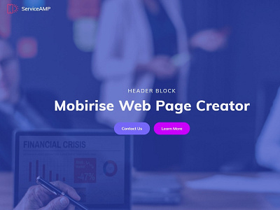 Mobirise Web Page Creator — Header Block ServiceAMP bootstrap builder clean design digital download free html5 illustration jquery mobirise responsive software template webdesign webdevelopment website website builder website creator website maker