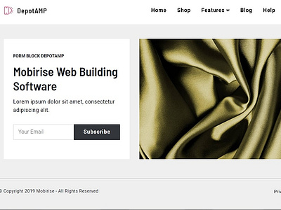Mobirise Web Building Software — Form Block DepotAMP