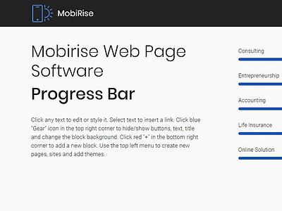 Mobirise Web Page Software —  Progress Bar