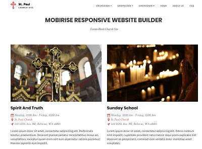 Mobirise Responsive Website Builder — Events Block bootstrap design html5 mobirise responsive software webdesign webdevelopment website builder website maker