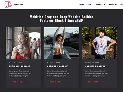 Mobirise Drag and Drop Website Builder — Features Block