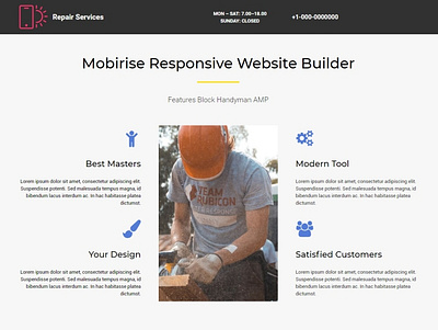 Mobirise Responsive Website Builder — Features Block bootstrap html5 mobirise responsive software webdesign webdevelopment website website builder website maker