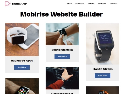 Mobirise Website Builder — Features Block BrandAMP