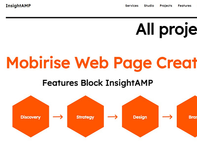 Mobirise Web Page Creator — Features Block InsightAMP bootstrap design html5 illustration mobile responsive software webdesign website website builder website maker