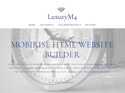 Mobirise HTML Website Builder — LuxuryM4 Template