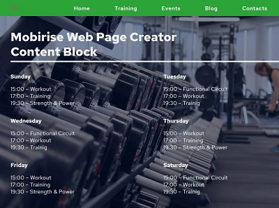 Mobirise Web Page Creator — Content Block bootstrap design mobile responsive software webdesign webdevelopment website website builder website maker