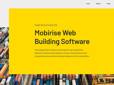 Mobirise Web Building Software —  Header Block of IndustryM4