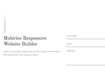 Mobirise Responsive Website Builder — Form Block TasteM4