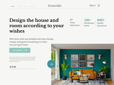 Interior Design Website design interior web ui