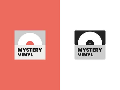 Mystery Vinyl B brand branding design dj flat icon illustration music record simple vector vintage vinyl