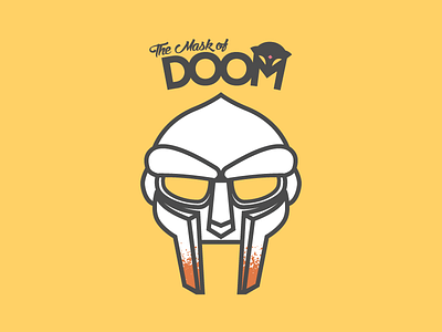 Doom design doom hip hop icon illustration line art mask rap vector