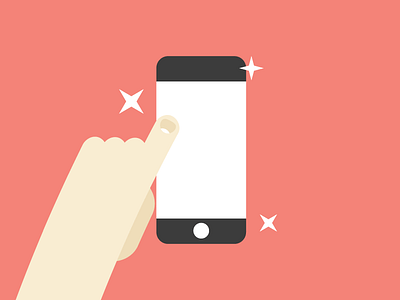 Simple device 2 - iphone device flat hand icon iphone phone simple vector