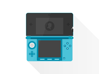 nintendo 3DS 3ds flat gaming icon illustration nintendo simple