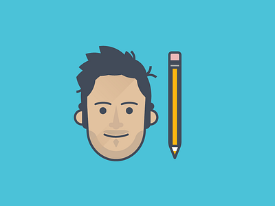 Beardless beard beardless character face icon illustrator pencil vector