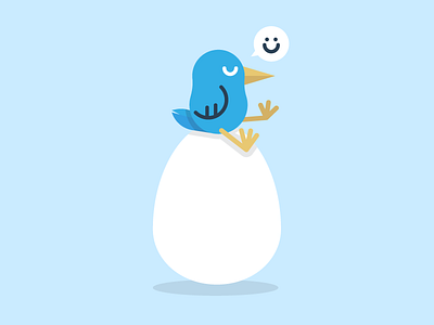 The Proud Mother bird blog character egg illustrator simple social twitter vector