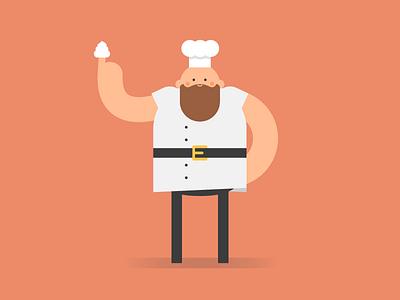 Viking Chef baker beard character chef cream motion simple vector viking wyzowl