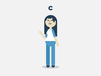 Character C... character character design female fun illustrator people simple vector woman