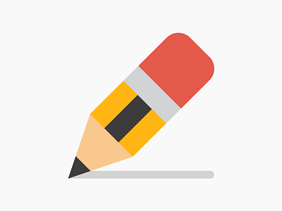 Pencil design flat icon illustrator pencil simple