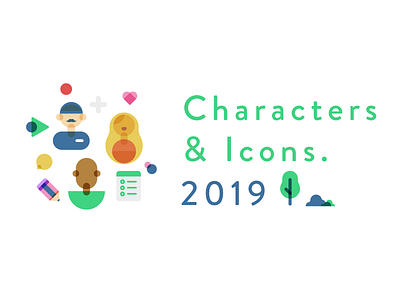 Characters & Icons character character design design flat icon icons illustration illustrator simple typography vector