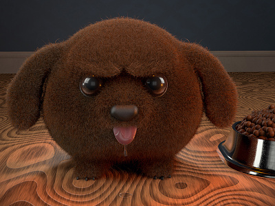 Angry Dog 3d c4d dog puppy render