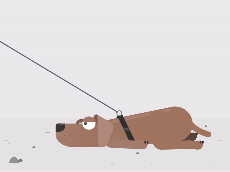 Rolling through the week like... aftereffects animation dog dribbble motion puppy rain