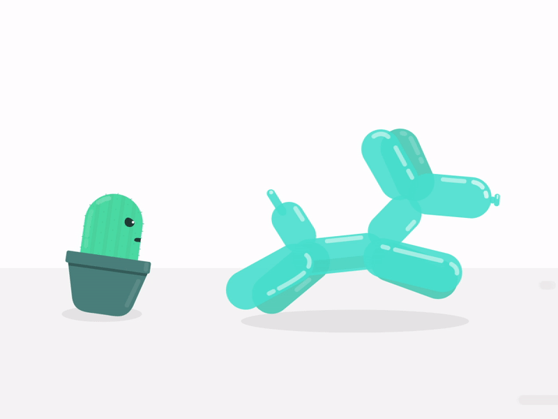 Run, Forrest, run! 2d animation aftereffects animation balloon cactus dog dribbble motion puppy rig running