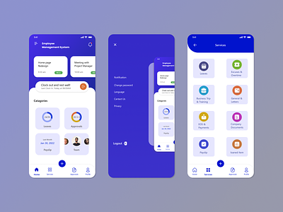 Employee Management System Mobile UI